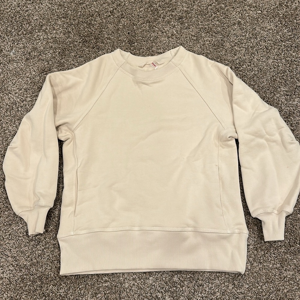 FREE PEOPLE Movement A Cut Above Heavyweight Crewneck Sweatshirt With Pockets - Picture 6 of 11